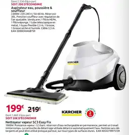 Mr Bricolage KARCHER Nettoyeur vapeur SC3 Easy Fix offre