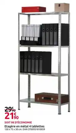 Mr Bricolage Etagère en métal 4 tablettes offre