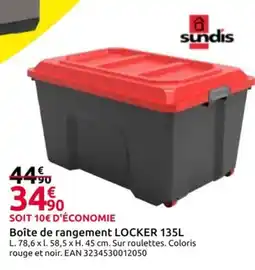 Mr Bricolage SUNDIS Boîte de rangement locker offre
