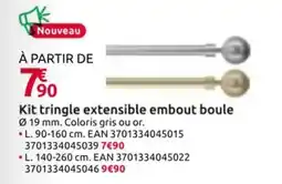 Mr Bricolage Kit tringle extensible embout boule offre