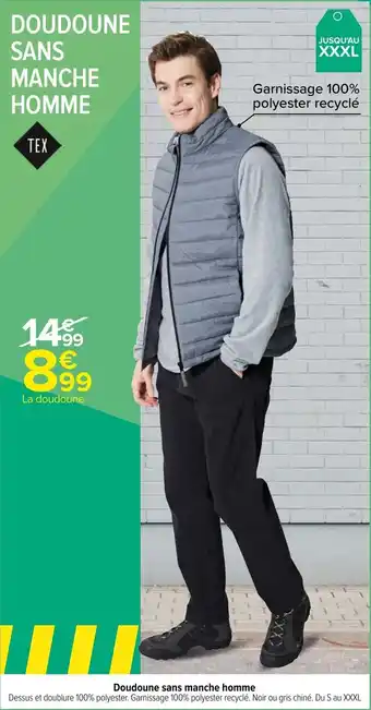 Carrefour Doudoune sans manche homme offre