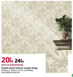 Mr Bricolage Papier peint intissé Jungle Singe offre