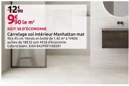 Mr Bricolage Carrelage sol intérieur Manhattan mat offre
