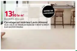 Mr Bricolage Carrelage sol intérieur Levin Almond offre