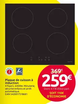 Mr Bricolage Plaque de cuisson à induction offre