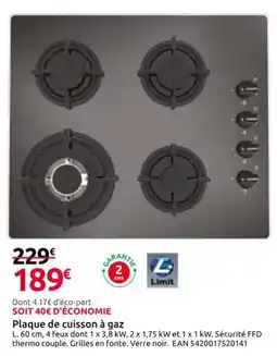 Mr Bricolage Plaque de cuisson à gaz offre