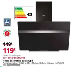 Mr Bricolage Hotte décorative pan coupé offre