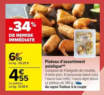 Carrefour Plateau d'assortiment asiatique offre
