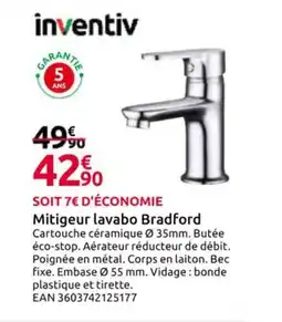 Mr Bricolage Mitigeur lavabo Bradford offre