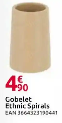 Mr Bricolage Gobelet Ethnic Spirals offre