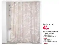Mr Bricolage Rideau de douche Ethnic Spirals offre
