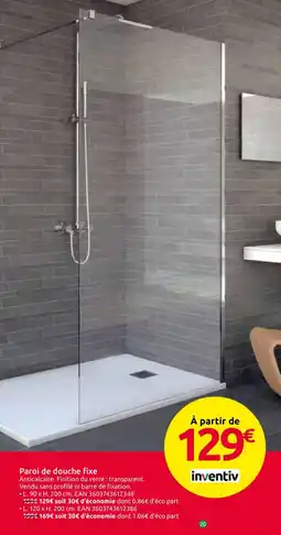 Mr Bricolage Paroi de douche fixe offre