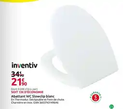 Mr Bricolage Abattant WC Slowclip blanc offre
