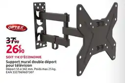 Mr Bricolage OPTEX Support mural double déport pour télévision offre