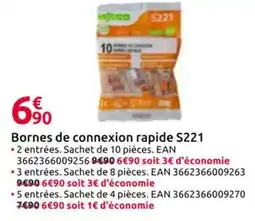 Mr Bricolage Bornes de connexion rapide S221 offre