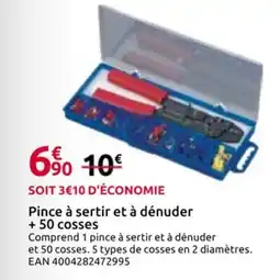 Mr Bricolage Pince à sertir et à dénuder + 50 cosses offre