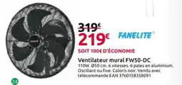 Mr Bricolage Ventilateur mural FW50-DC offre