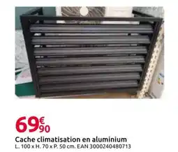 Mr Bricolage Cache climatisation en aluminium offre