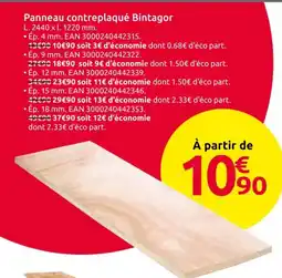 Mr Bricolage Panneau contreplaqué Bintagor offre