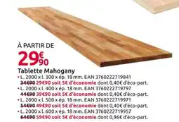 Mr Bricolage Tablette Mahogany offre