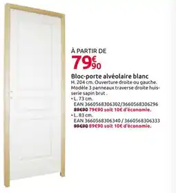 Mr Bricolage Bloc-porte alvéolaire blanc offre