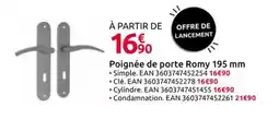 Mr Bricolage Poignée de porte Romy 195 mm offre