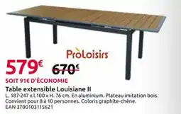 Mr Bricolage Table extensible Louisiane II offre