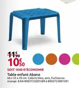 Mr Bricolage Table enfant Abano offre