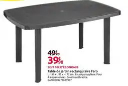 Mr Bricolage Table de jardin rectangulaire Faro offre