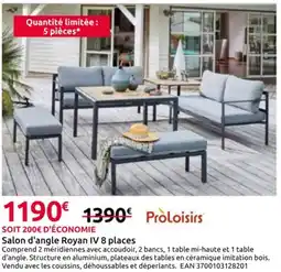 Mr Bricolage Salon d'angle Royan IV 8 places offre