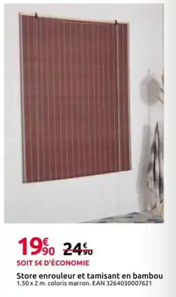 Mr Bricolage Store enrouleur et tamisant en bambou offre