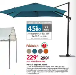 Mr Bricolage Parasol déporté Roma offre