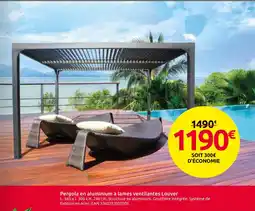 Mr Bricolage Pergola en aluminium à lames ventilantes Louver offre