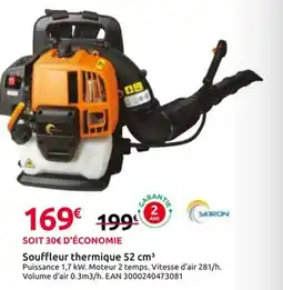Mr Bricolage Souffleur thermique 52 cm³ offre