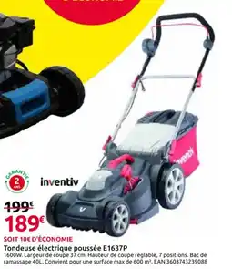 Mr Bricolage Tondeuse électrique poussée E1637P offre