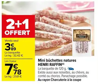 Mini bûchettes natures HENRI RAFFIN