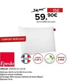 Gitem EPEDA Oreiller nymphea offre