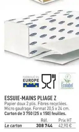 Hyperburo Essuie-mains pliage z offre