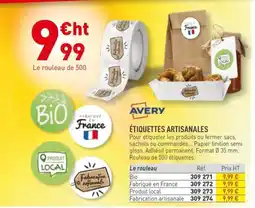 Hyperburo AVERY Étiquettes artisanales offre