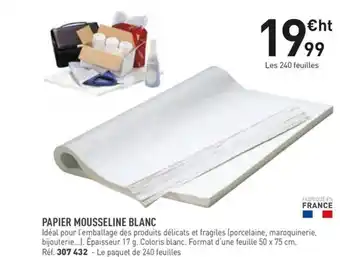 Papier mousseline blanc