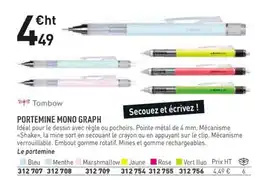 Hyperburo TOMBOW Portemine mono graph offre