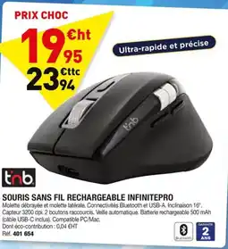 Hyperburo TNB Souris sans fil rechargeable infinitepro offre