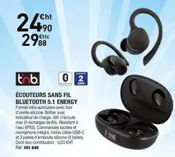 Hyperburo Écouteurs sans fil bluetooth 5.1 energy offre
