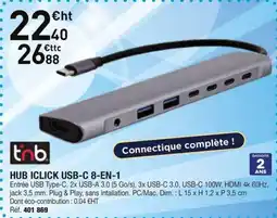 Hyperburo TNB Hub iclick usb-c 8-en-1 offre