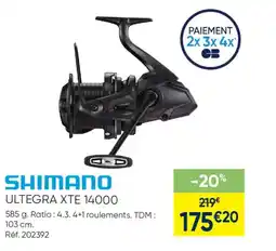 Pacific Pêche SHIMANO Ultegra xte 14000 offre