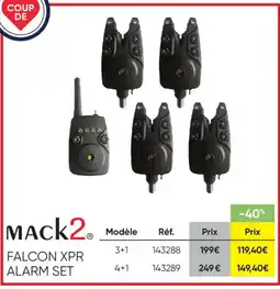 Pacific Pêche MACK2 Falcon xpr alarm set offre