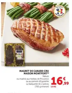 U Express MAISON MONTFORT Magret de canard cru offre