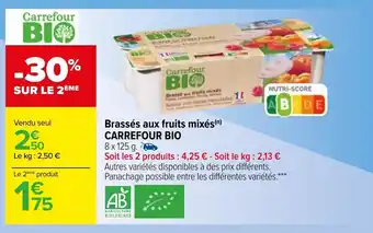 Brassés aux fruits mixés