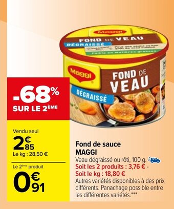 Carrefour Fond de sauce MAGGI offre
