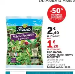 U Express FLORETTE Trio mache/ roquette/betterave offre